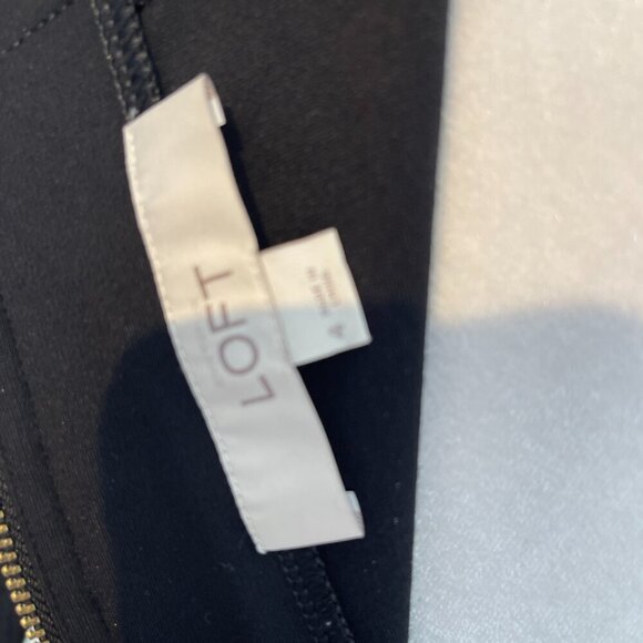 LOFT Black Dress with Sweater Sleeves size 4 - Picture 5 of 5